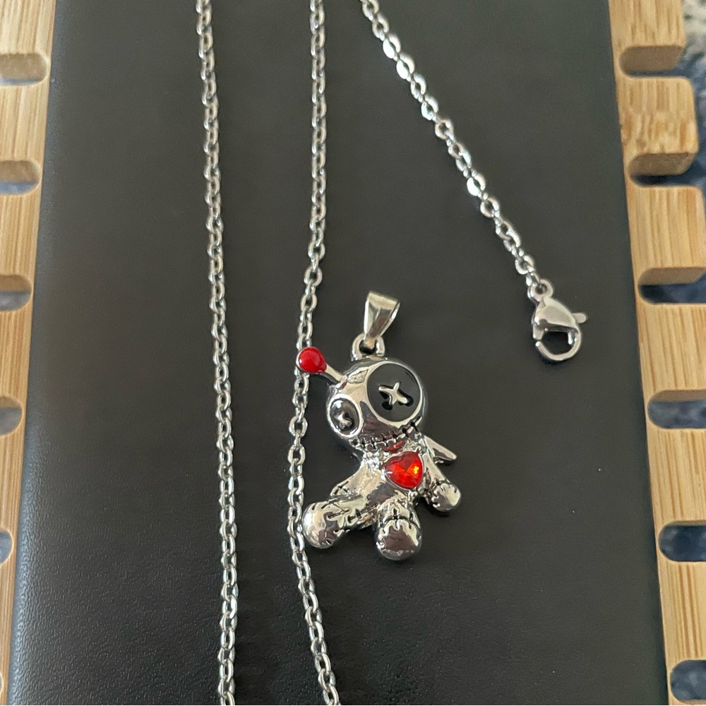 Robot Stainless Steel Pendant and Chain